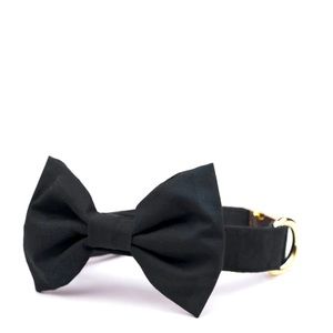 The Foggy Dog Onyx Bow Tie Collar